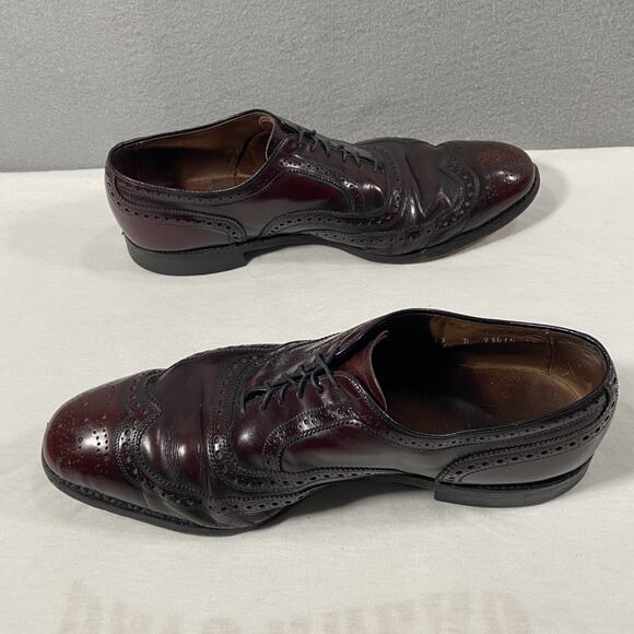 Allen Edmonds McAllister Burgundy Wingtip Oxford Dress Shoes Mens 13 D main image 3